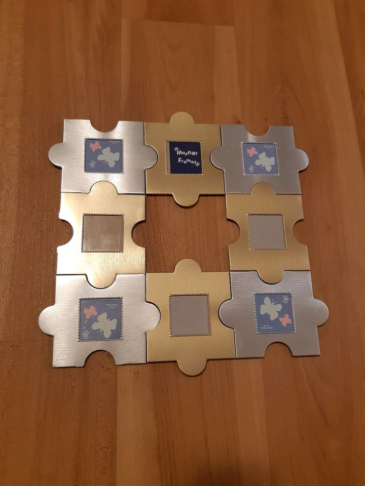 8 Magnetische Bilderrahmen, Form Puzzle, Farbe Gold, Silber in Werder (Havel)