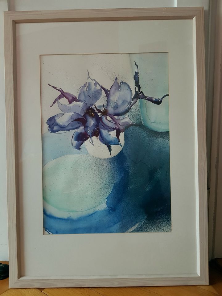 Gemälde Blüte in Blau und Lila in München