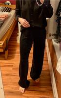 ONLY Wide Leg Glitzer Hose 34 XS schwarz silber Muster Schimmer Sachsen - Chemnitz Vorschau
