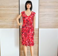 Schönes rotes Kleid mit weiße und blaue Blümchen von H&M Berlin - Hellersdorf Vorschau