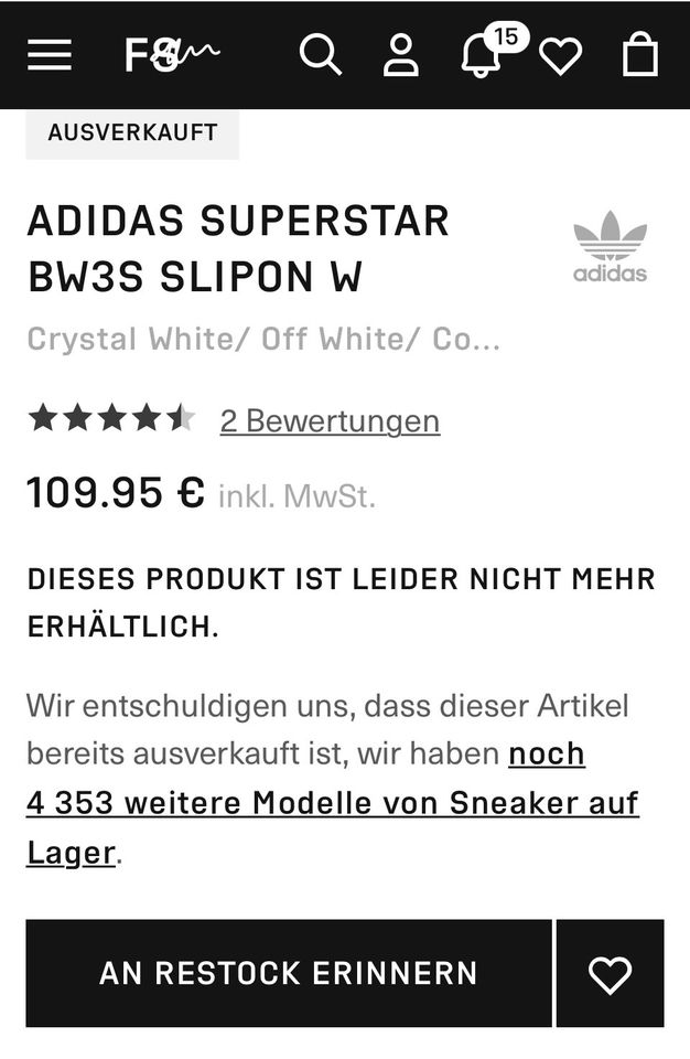 Adidas Superstar echt Leder Größe 40 in Woringen