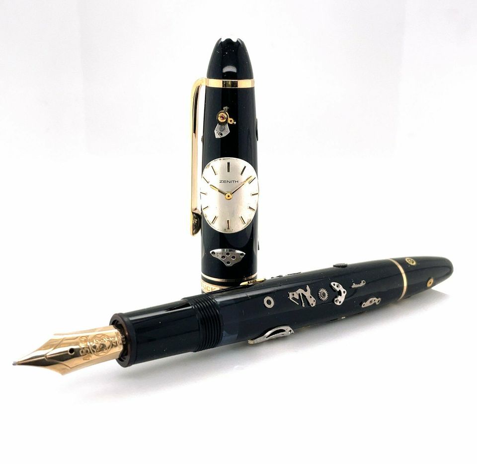 Unikat Montblanc 146 / Zenith 1960 Stellina Füller 585 14K Uhr weihnachten Geschenk Versand Händler DHL Echt in Igel