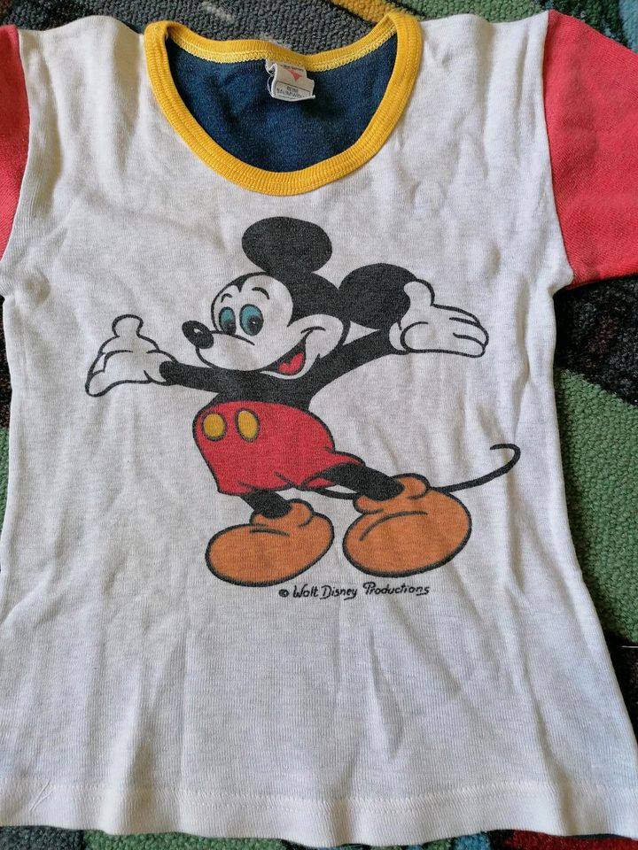 ❤️ TOP ZUSTAND ! Vintage Mikey Mouse T-shirt Shirt Größe 116 in Burkardroth