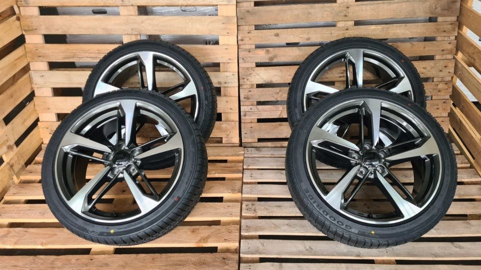 18 Zoll 2DRV DS1 Wheelworld 5x112 Felgen Grau Poliert 225/40 Allwetterreifen Ganzjahresreifen für VW Golf 5 6 7 8 CD Plug In Hybrid 1K 1KM AU AUV GTE GTI GTD R Facelift E-Golf Plus Sportsvan Eos Jetta in Rodgau