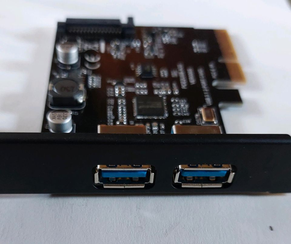 USB 3.1 PCI-E Karte.  Dual Type A Gen 2 Karte in Prüm