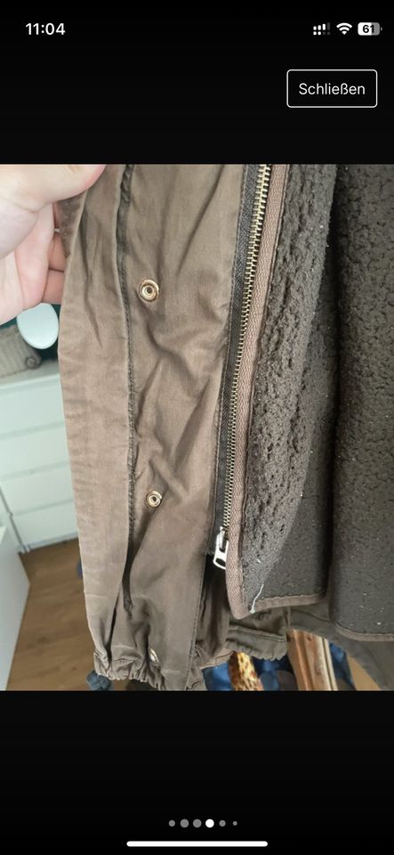 Zara Parka Winterjacke Gr. XS in Schmelz