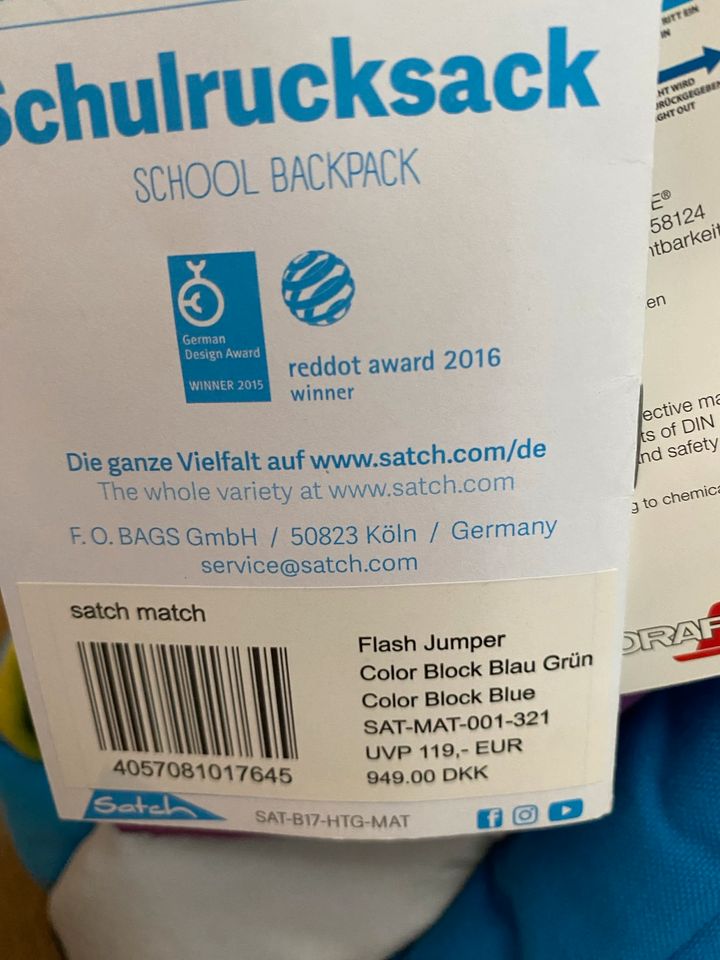 Satch Matsch Schulrucksack NEU OVP in Braunschweig