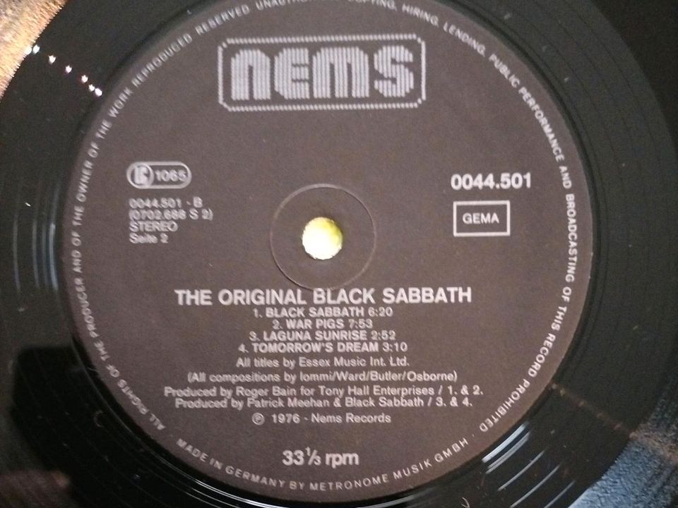 BLACK SABBATH Vinyl Heavy Metal Schallplatte in Bad Harzburg