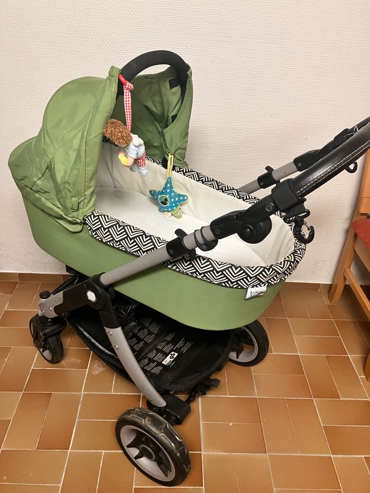 Teutonia Cosmo Spring Green/schwarz Kinderwagen Komplett Set in Ahlen