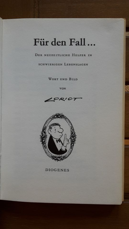 Loriot Buch "Für den Fall ..."  Karikaturen Diogenes in Nassau