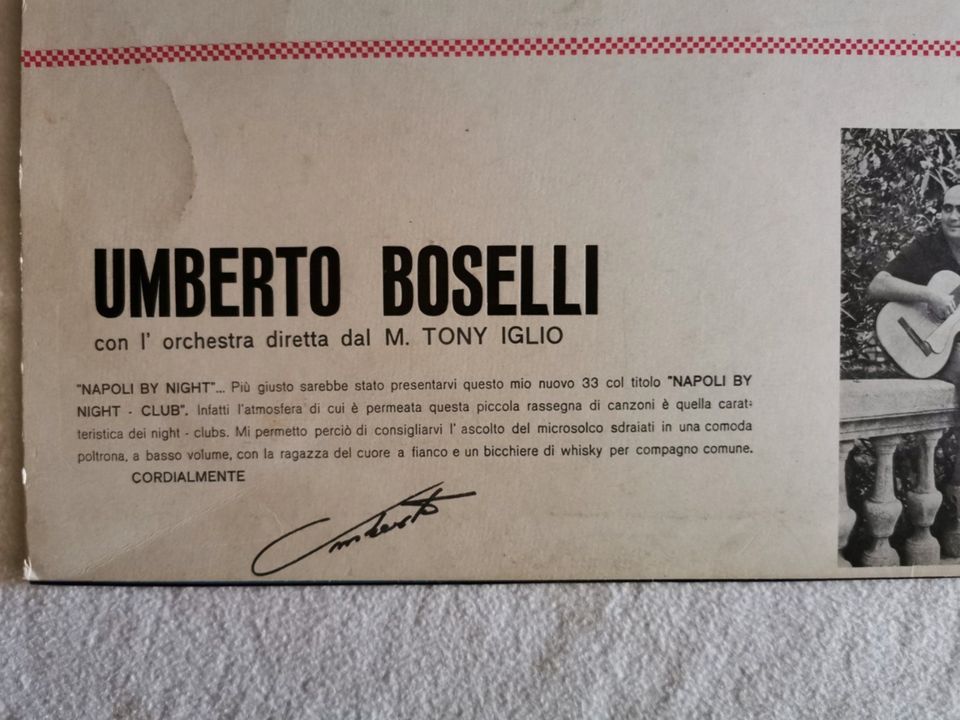 LP  Umberto Boselli ‎Lp Vinile Napoli By Night in Ilsede