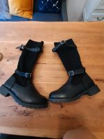 Schmale schwarze Stiefel Gr. 42 mit Stretchstoff Nordrhein-Westfalen - Sankt Augustin Vorschau