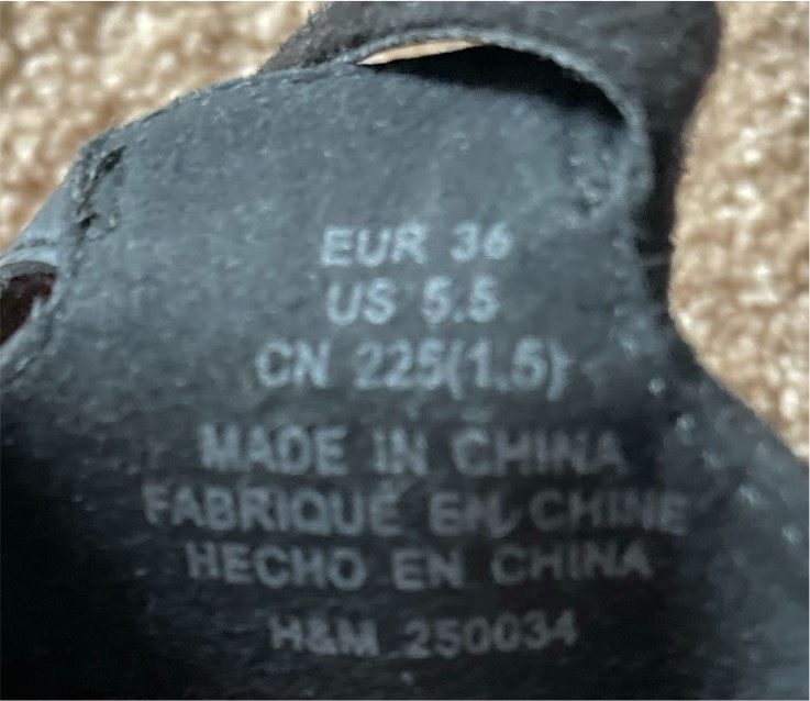 Riemchen Sandale Pumps Keilabsatz schwarz h&m Größe 36 bzw 5,5 in Unterwellenborn