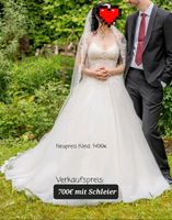 Brautkleid, Hochzeitskleid weiß Gr. S/M mit Schleier Baden-Württemberg - Bietigheim-Bissingen Vorschau