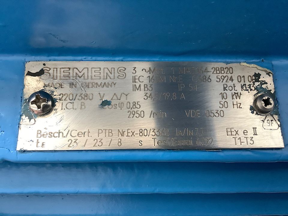 SIEMENS 3~Motor Typ: 1MA5164-2BB20 in Korschenbroich