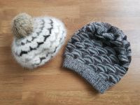 2x Ballon-Mütze, Beanie, Wolle, Angora, Fell-Bommel, weiß, braun Bonn - Beuel Vorschau