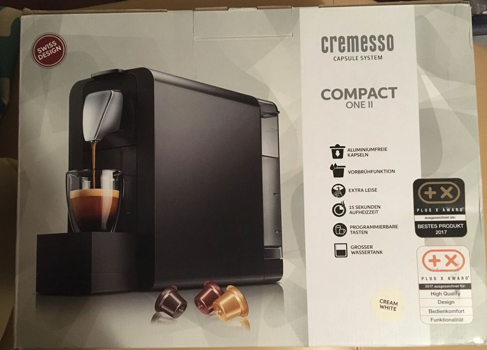 Neu! Cremosso Compact one II Kaffeekapsel Maschine creme weiß in Frankfurt am Main