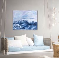 Großes 56 x 70 cm Original Gemälde Acryl – Ozean Wand Deko Bild Bayern - Tiefenbach Kr Passau Vorschau