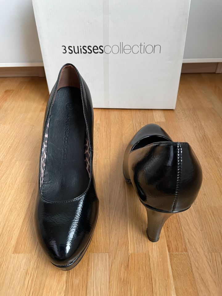 Damen Plateau Pumps Gr. 38, Marke 3 Suisses – schwarz in München