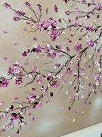 SALE ‼️ Leinwand Gemälde abstrakt Sakura Blüten Bild Wandbild Baden-Württemberg - Weingarten Vorschau