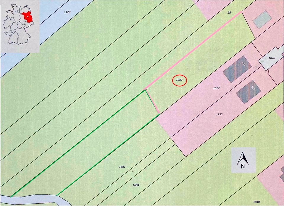 Privat!  2.326 m² Grundstück, Potsdam-Drewitz für EFH im Grünen in Potsdam