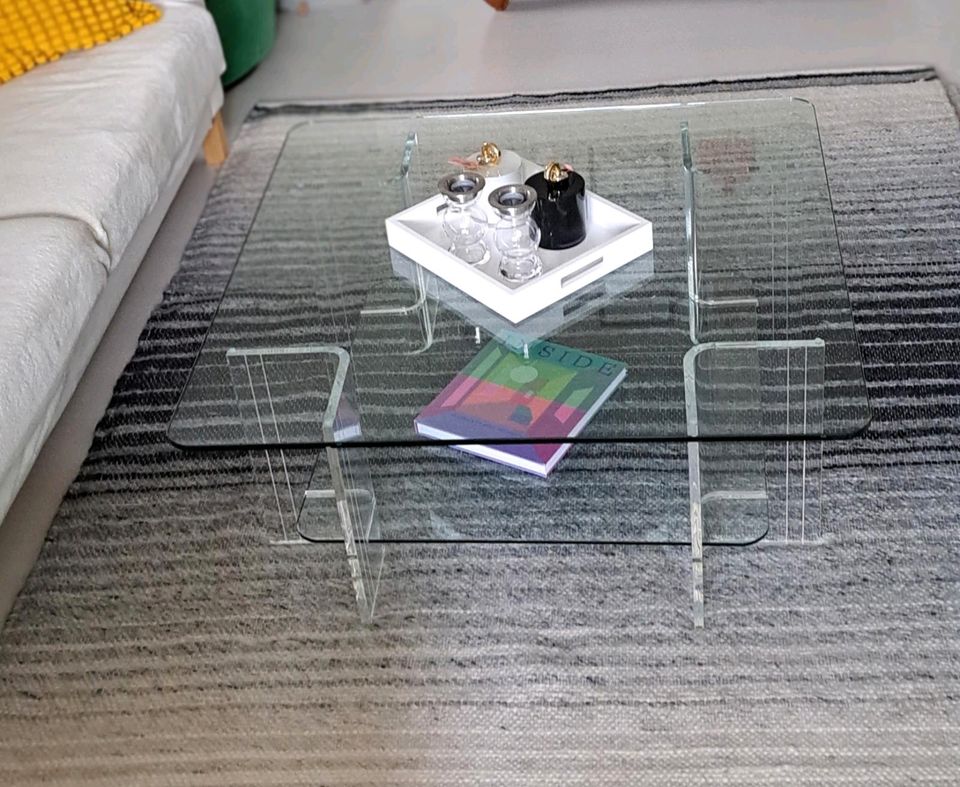 Designer Tisch Glastisch Acryltisch mit Glasplatten Plexiglas in Trittau