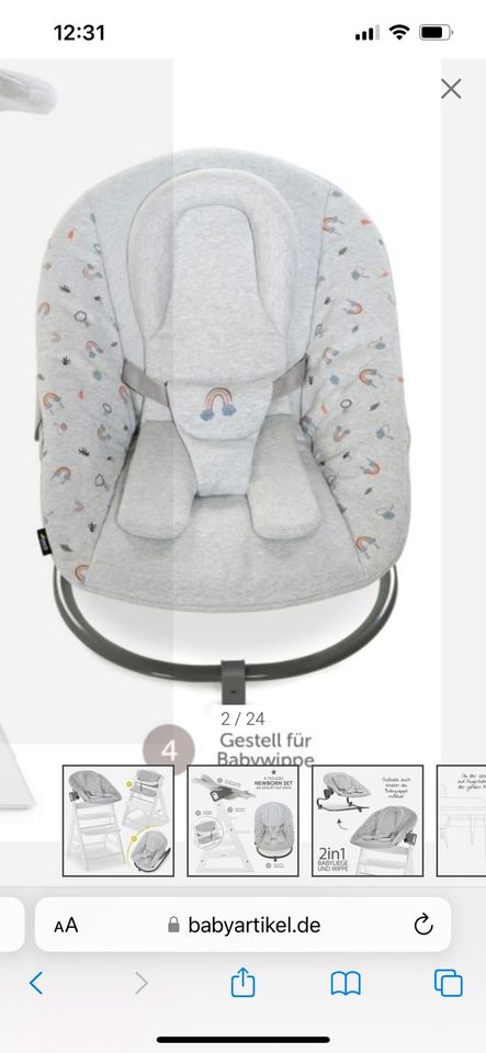 Hauck Alpha bouncer Wippe Aufsatz baby newborn Stuhl babystuhl in München