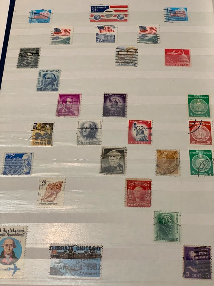 Briefmarken aus USA,Iran,DDR,Italien,Polen,Jugoslavija in Haan