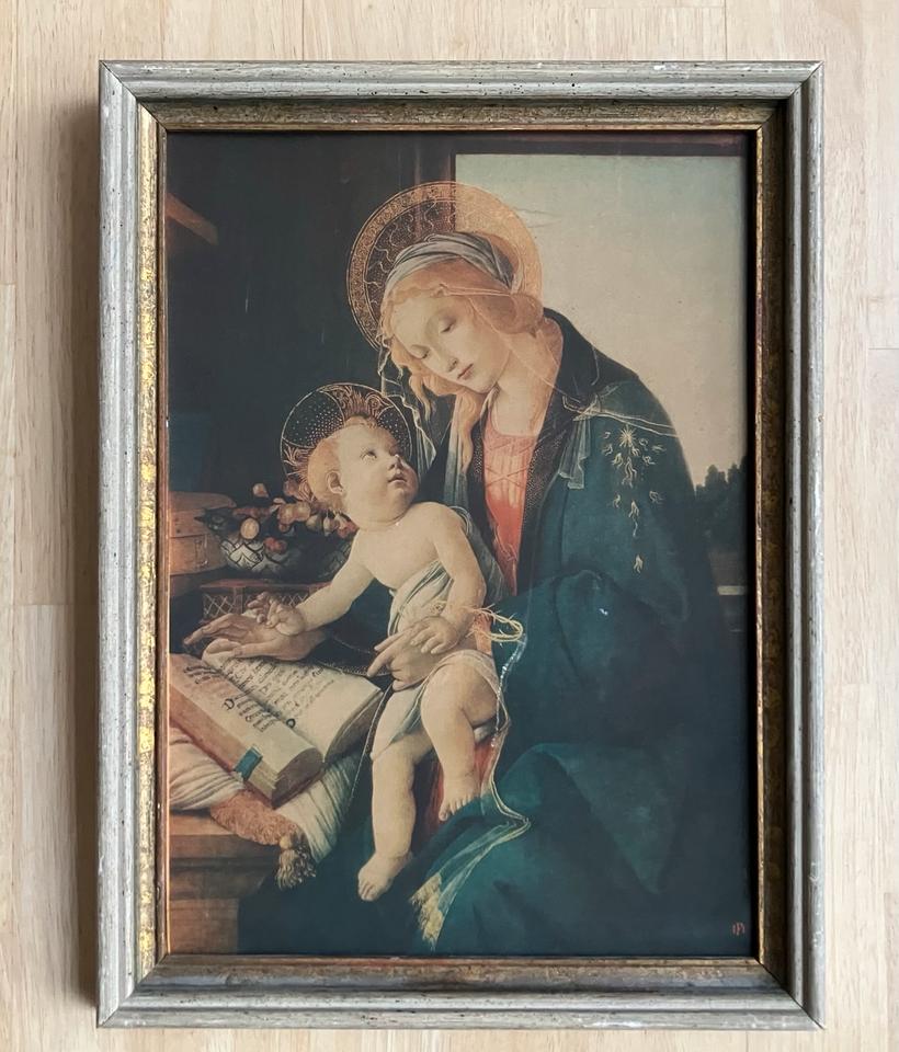 Maria mit dem Buch - Sandro Botticelli Druck Bild 43cmx33cm in Düsseldorf