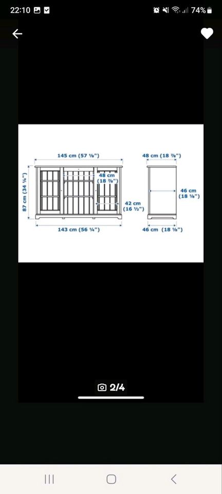 Ikea Liatorp sideboard weiß beklebt in Pfungstadt