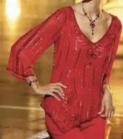 Together Pailletten Shirt Tunika Blusenshirt Gr.34 XS NEU rot Thüringen - Gotha Vorschau