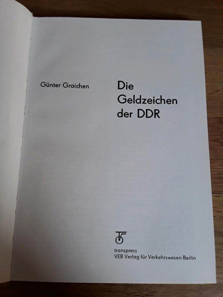 Die Geldzeichen der DDR G. Graichen transpress VEB 1977 in Gardelegen  