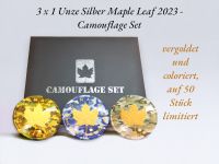 3 x 1 Unze Silber Maple Leaf 2023 Camouflage Edition Set Niedersachsen - Wittingen Vorschau