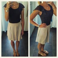 faltenrock beige glitzer skirt kleid rock highwaist gr- 34/36 Kr. Dachau - Dachau Vorschau