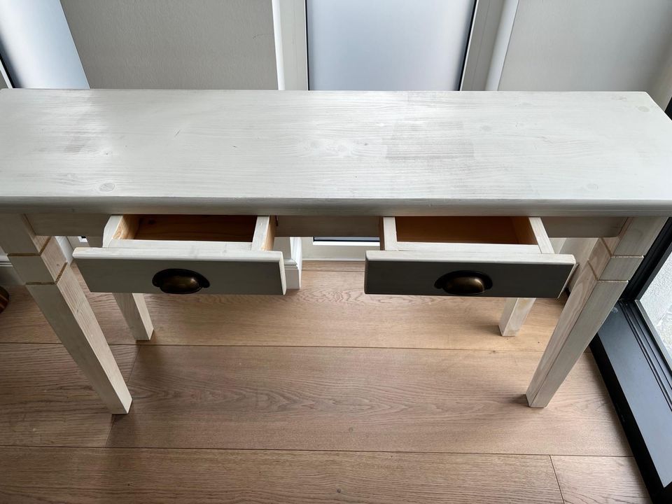 Sideboard Massivholz Landhausstil mit 2 Schubladen weiß in Bad Homburg