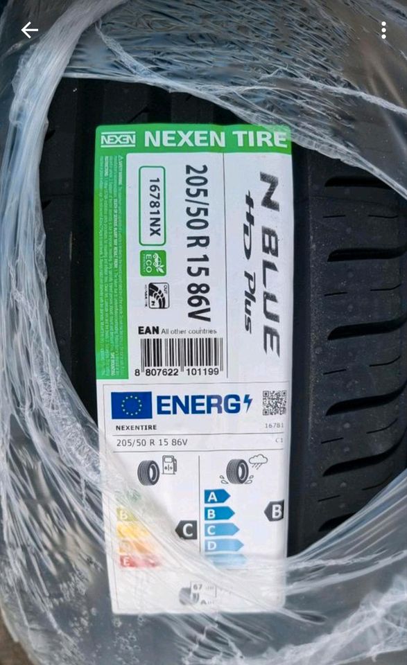 2 Stück Nexen N Blue HD Plus 205/50 R15 Sommerreifen Nagelneu in Künzelsau