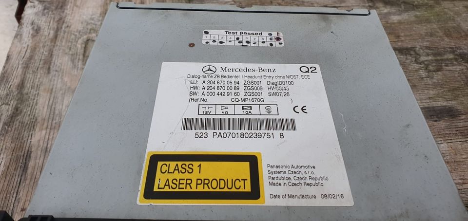 Mercedes Benz W204 X204 GLK Autoradio Audio 20 A2048700594 in Colditz