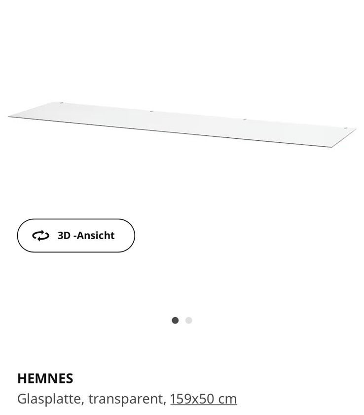 Glasplatte für IKEA Hemnes Kommode 159 x 50 cm in München