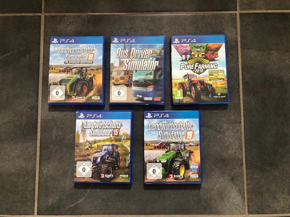 PS4 Spiele, Landwirtschaft/ Farming/ Bus Simulator 15/18/19 in Klüsserath