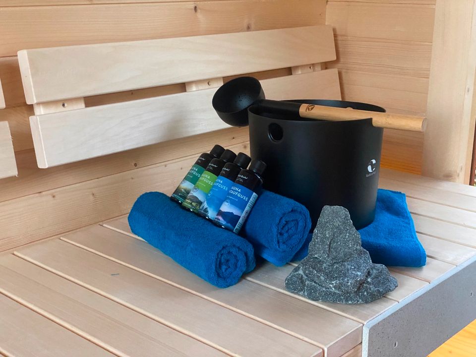 Mobile Sauna mieten Fasssauna Saunafass Saunahänger Gartensauna in Schwanau