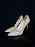 Christian Louboutin Pigalle 100 mm 38.5 Patent Nude Lack Beige Thüringen - Weimar Vorschau