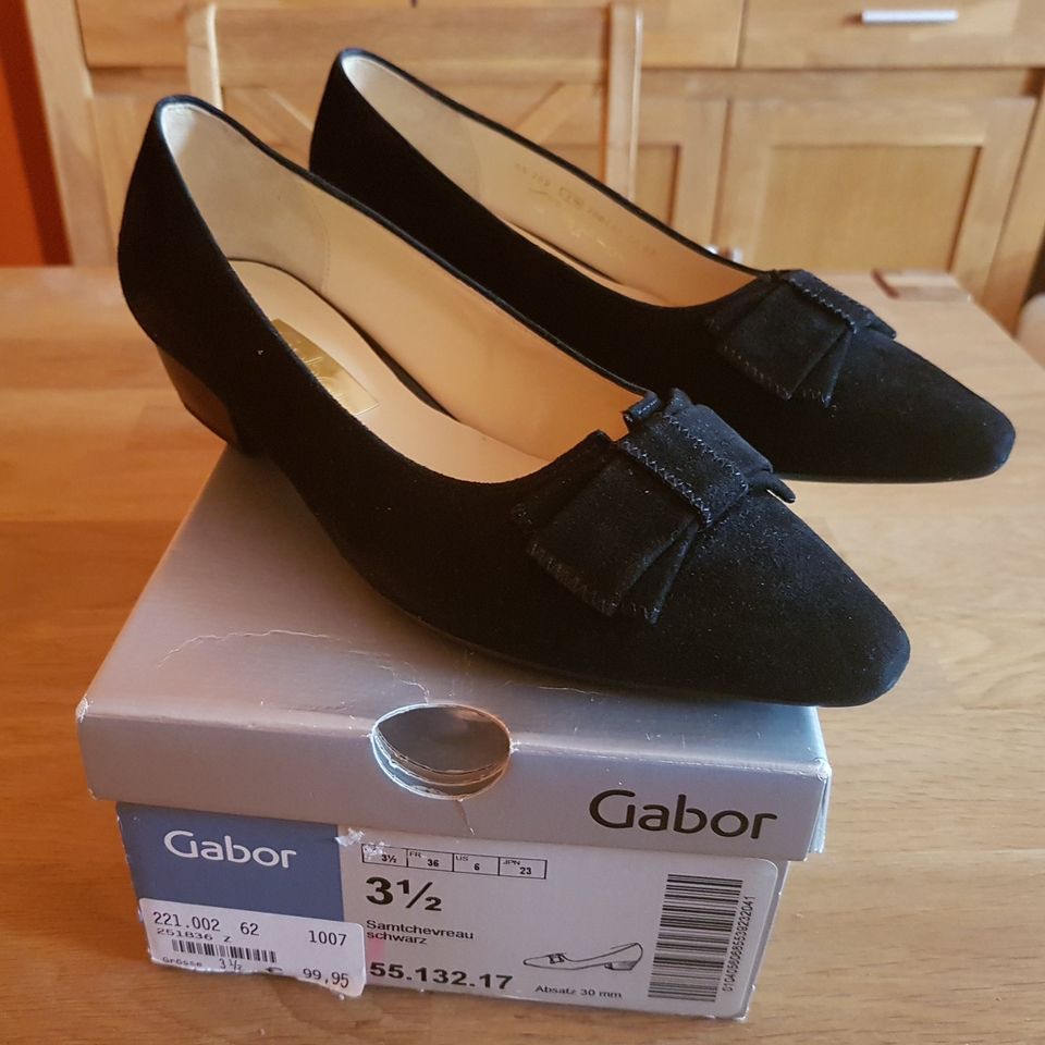 NEU Gabor Pumps schwarz Leder Gr. 36 in Dresden