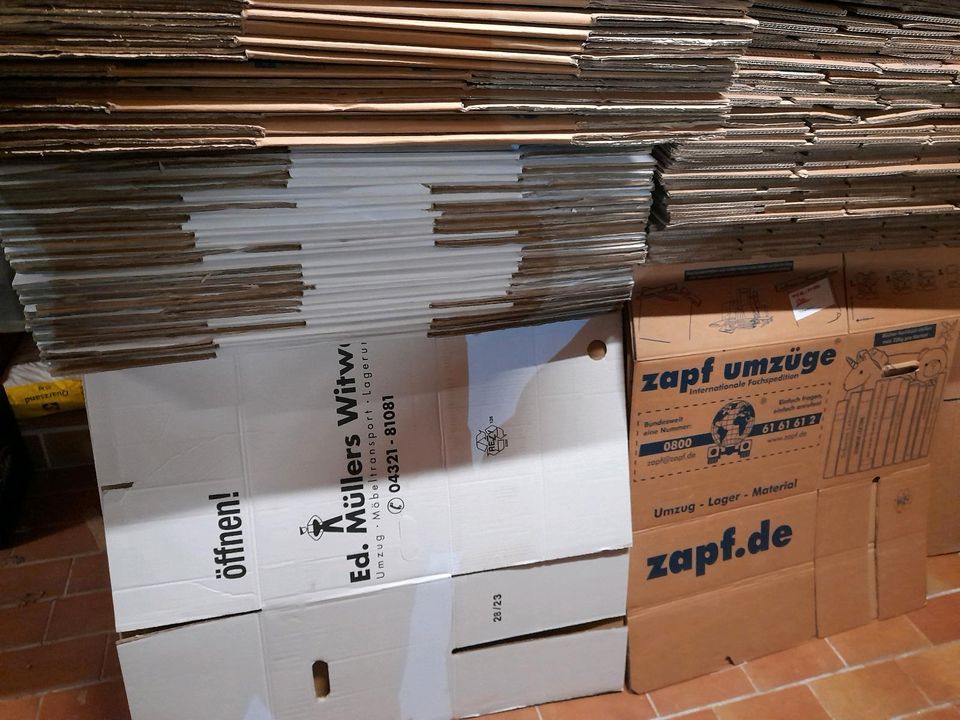 Umzugskartons Bücherkartons Kleiderboxen Kartons Umzug Pappe Sack in Wittenborn