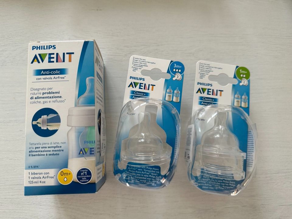 Milchflasche Philips AVENT Anti-Kolik Flasche, 125 ml mit Zubehör in Herbertingen