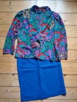 blau buntes Vintage Kostüm Zweiteiler Set Rock Bluse bunt Berlin - Reinickendorf Vorschau