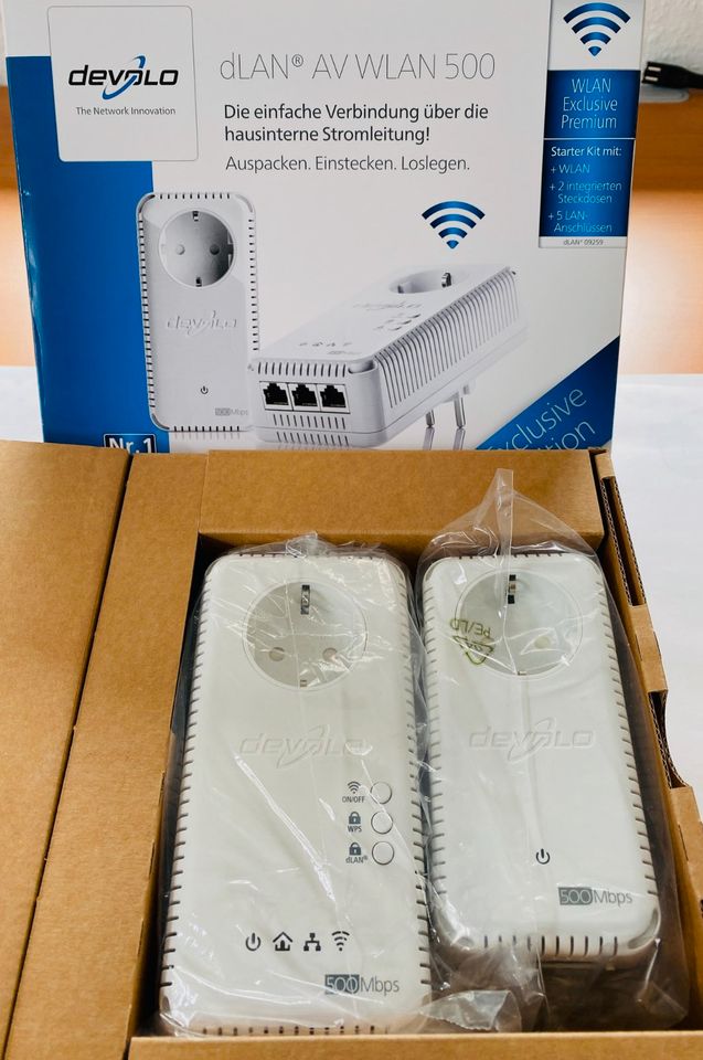 Devolo dLAN 500 AV Wireless Starter Kit, OVP in Stahnsdorf