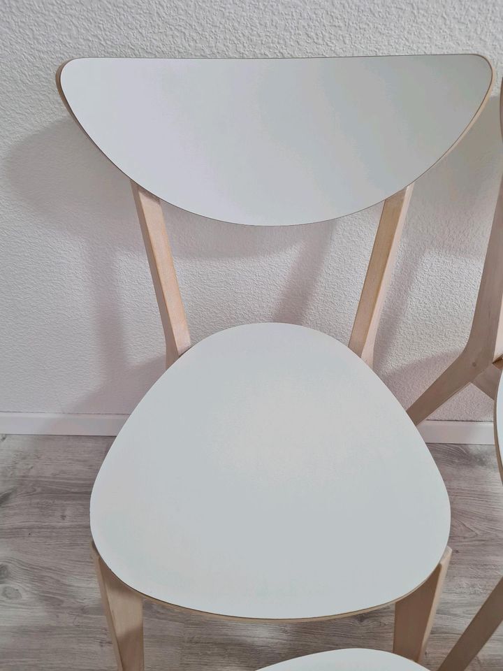 4 x Ikea NORDMYRA Stühle Birke/Weiß in Gießen