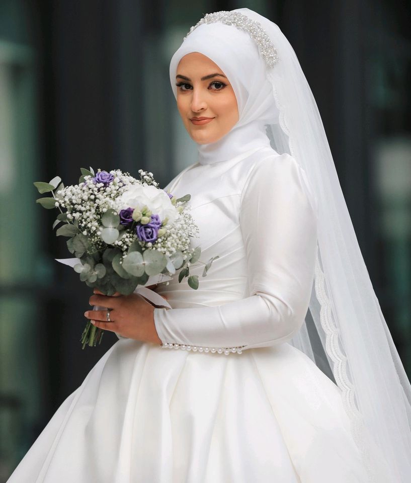 Brautkleid Hijab Schlichtes Kleid Gelinlik in Frankenthal (Pfalz)