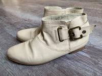 Echt Leder Stiefletten Gr. 36 Beige Top Zustand Dresden - Klotzsche Vorschau