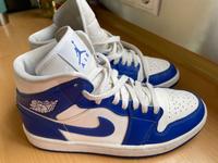 Air Jordans Mid 1 in weiß-königsblau zu verkaufen Rheinland-Pfalz - Koblenz Vorschau